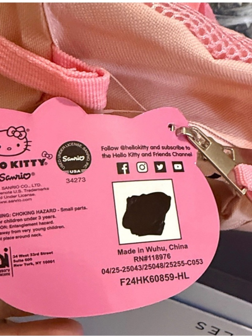 HELLO KITTY BACKPACK KIDS SMALL PINK & PEACH NIP - Picture 2 of 5